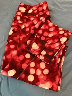 Avia Red and Pink Bokeh Print Leggings
